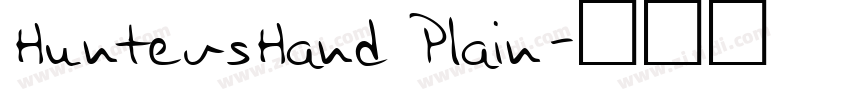 HuntersHand Plain字体转换